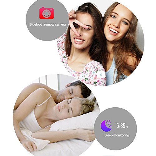 【Smart Watch】Fitness Tracker Blood Pressure Heart Rate Monitor Activity Tracker Smart Watch (A, Silver) - Thumbnail 2