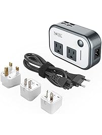 Foval 200W Power Step Down 220V to 110V Voltage Converter with 4-Port USB International Travel Adapter - [Use for US appliances overseas]