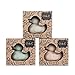 Oli & Carol Duck Toy - Elvis The Duck | Natural Hevea Rubber | Rubber Ducky Baby Bath Toys | Baby Teether | Hevea Bath Toys for Babies 0-12 Months (Mint)
