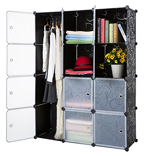 Finnhomy diy 12 cube organizer storage cabinet bookcase storage o…