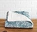Great Bay Home Super Soft Fleece Sherpa Holiday Throw Blanket - Cozy, Warm Light Blue Snowflake Design Blanket. Eve Collection (50