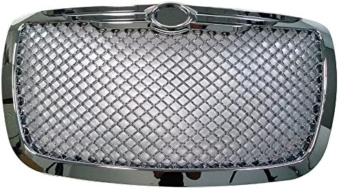 Safaripal New Stylish Hood Mesh ABS Grill Grille Chrome For 2005-2010 Chrysler 300 300C (Mesh Grille)