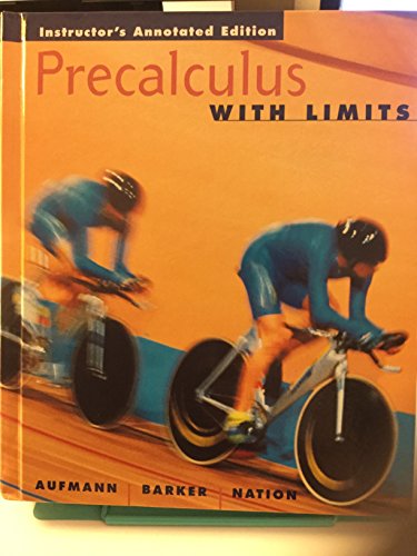 Precalculus With Limits And College Algebra Tut... 039597593X Book Cover