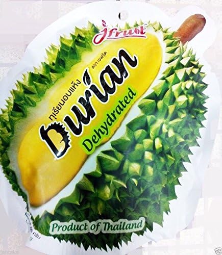 THAI FRUIT DURIAN SNACK FOOD NATURAL HEALTHY DELICIOUS FREEZE DRIED 65G.