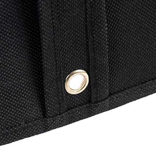 MaidMAX 60'' Extra Long Garment Bag Suit Garment Cover with a Transparent Label Holder, Zipper and Inside Pocket, Black