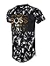 SCREENSHOTBRAND-762 Mens Hipster Hip-Hop Premiun Tees - Luxury Longline Embossed Gold Print T-Shirts Boss Vibes-Black-Medium