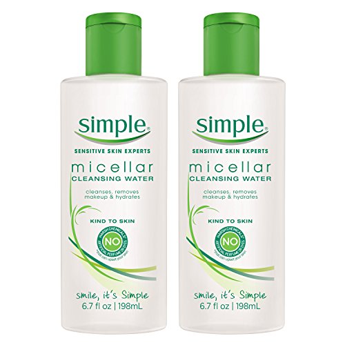 Simple Kind to Skin Cleansing Water, Micellar 6.7 oz (Pack of 2)