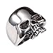 INRENG 316L Stainless Steel Men's Cool Skull Head Ring Punk New Jewelry Size 9