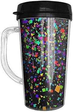 KOLP Colorful Flip Top Lid Double Wall Cup Hot Cold Tumbler With Liquid Tight Coffee Mug Vacuum Insulated Drink Bottle With Handle