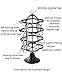 4 Tiers Rotating Jewelry Organizer Earring Holder Stand Earring Tree Tabletop Metal Display Rack for Women and Girl - Rose Gold
