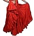 Wevez® Women's Gypsy 25 Yard Solid Color Cotton Skirt, One Size, Red