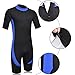 DEHAI Men Women's Wetsuits Shorty Sleeves 3mm Neoprene Skin Youth Adult's Reactor Full Suit Diving Swimming Snorkeling Surfing Scuba Jumpsuit Warm Boys Girls Swimwear Back Zip