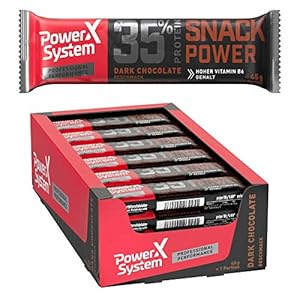 Power System Protein Bar 35% Snack Power – 24 x 45g (donkere chocolade)