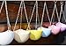 YIKUSH 2 Pack Hanging Flower Planter Pots with Chain for Indoor Outdoor Home Decoration - 7.87x7.87x5.1inch, White