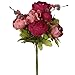 Luyue Peonies Artificial Flowers Vintage Faux Peony Arrangements Fake Flower for Vase Silk Floral Bouquet for Table Centerpiece Wedding Decoration Indoor Home Decor