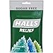 Halls Relief Sugar Free Assorted Mint Flavor Cough Drops, 1 Bag, 25 Count