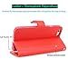 iPhone 6 Case, iPhone 6S case, iPhone 6 / 6S Wallet Case, Cellularvilla Shiny Diamond Bling [Credit Card Holder Slot] Protective Pu Leather Wallet Case for Apple iPhone 6 / 6S 4.7 inch - Red