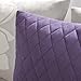 Madison Park Lola Sateen Cotton Comforter Set-Casual Medallion Floral Design All Season Down Alternative Bedding, Shams, Bedskirt, Decorative Pillows, Queen, Grey/Purple 7 Piece
