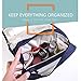 Hanging Toiletry Bag,Portable Travel Cosmetic Bag by EVATECH Waterproof Makeup Bag Organizer Women and Men Shaving Kit for Camping Vacation Travel Accessories with Study Hook (Navy)