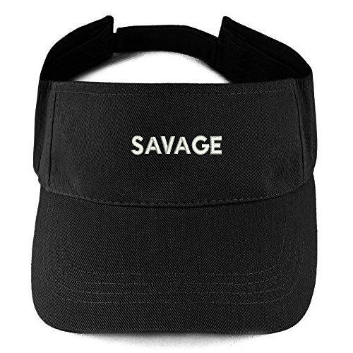 SAVAGE Embroidered 100% Cotton Adjustable Visor - Black