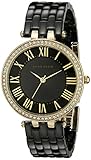 Anne Klein Women's AK/2130BKGB Swarovski Crystal Accented Gold-Tone and Black Ceramic Bracelet Watch