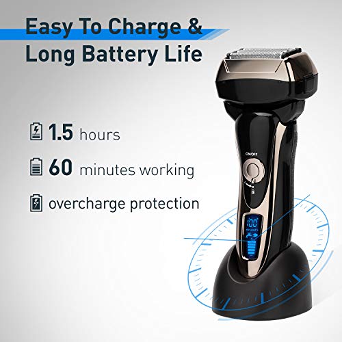 image for Lyker Men’s Electric Shaver/Electric Razor,Foil Shaver Rechargeble, 