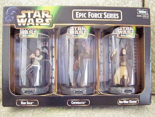 Star Wars Epic Force Figure - Han Solo, Chewbacca, & Obi-Wan Kenobi 3-Piece Set