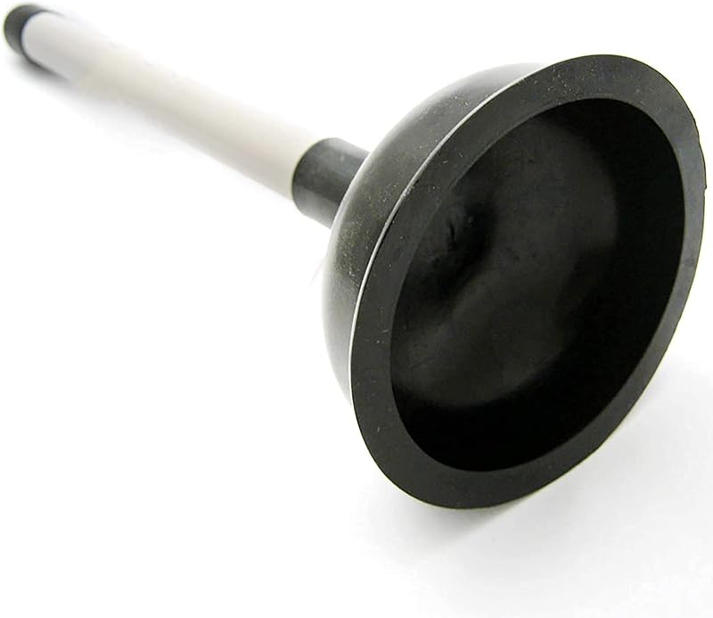 HAADI Sink Plunger 100mm Cup, 225mm Handle, White/Black – Lightweight
