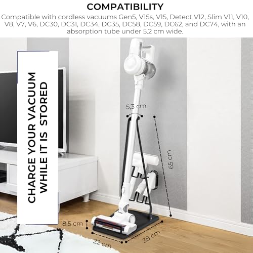 MAGIC SELECT Vacuum Cleaner Holder Compatible with Dyson V15 V6 V7 V8 V10 V11 Metal Floor Shelf Without Drilling Wall Vacuum Cleaner Storage Organizer Holder