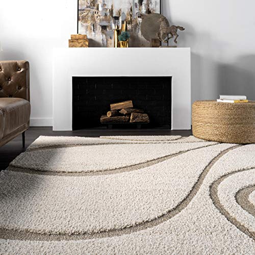nuLOOM Carolyn Cozy Soft & Plush Shag Area Rug, 5 ft 3 in x 7 ft 6 in