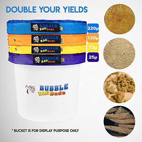 BUBBLEBAGDUDE Bubble Bags 5 Gallon 4 Bag Set Herbal Ice Essence