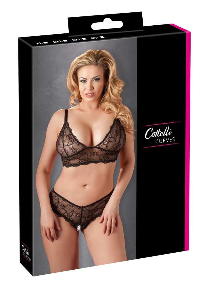 Cottelli Collection Plus 2X-Large Bra and G-String
