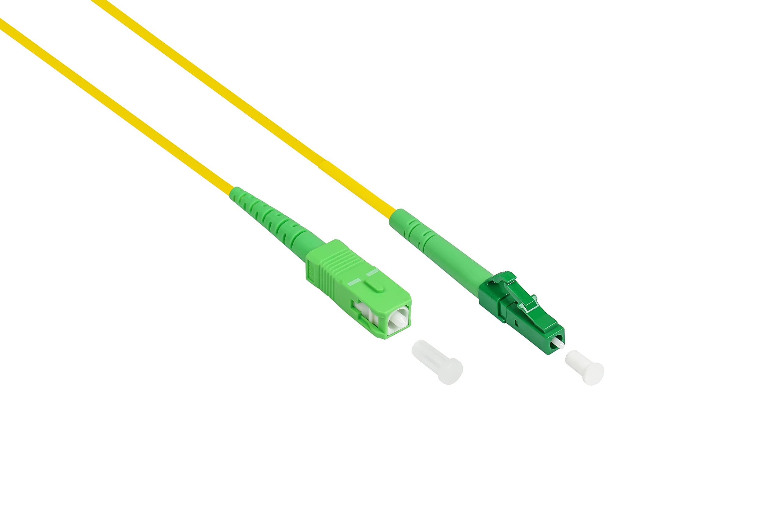 Good Connections OS2 Fibre Optic Cable - Simplex - Male LC (APC) to SC (APC) - Singlemode 9/125 - Fibre Optic Cable Patch Cable for FTTH/FTTB/FTTx/FritzBox/Router - 3 m