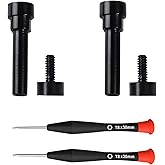 QC35 Hinge Screws Fit Great QuietComfort 35 II Hex Screw, Metal Hinge Swivel Screw Hinge Pin Parts Replacement for Bose QuietComfort 35 II/QC35 II/QC35/QC45/QC45 SE/QC25/QC Wireless Headphones (Black)