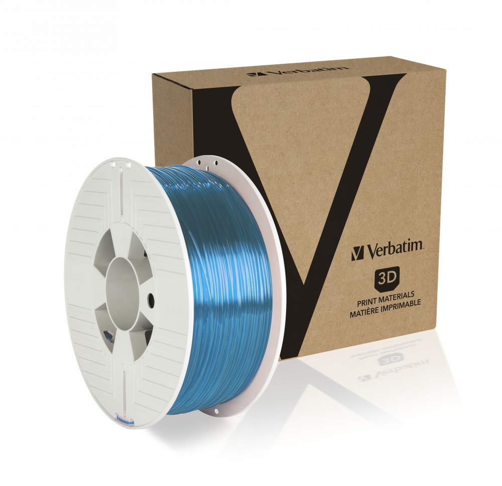 Verbatim PET-G Filament - 1.75 mm, Polyethylene Terephthalate Glycol, Transparent Blue 55056