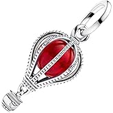 ZURWTCH Sparkling Clear Hot Air Balloon Dangle Charm Fit Women Bracelet Necklaces Fashion Gifts 925 Sterling Silver DIY Jewelry