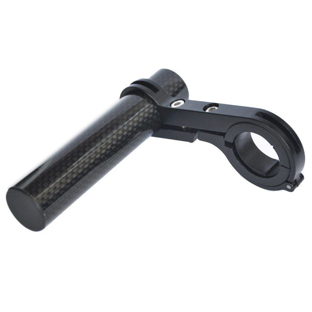UPANBIKE Bike Handlebar Extender Extension Carbon Fiber Bracket Aluminum Alloy Clamp for Bicycle Speedometer Headlight Light Lamp Holder (Black 10cm Single Clamp)