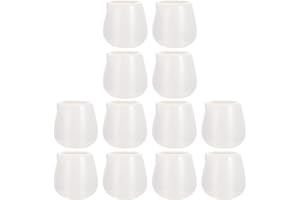 PRETYZOOM 12 Pcs Ceramic Mini Milk Pitchers, White Sauce Cups for Coffee, Tea, Sauces, Compact Kitchen Use, 1.77 * 4.72 * 1.9
