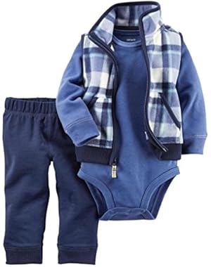 Carter's Baby Boys 3-Piece Plaid Vest Set 6 Months