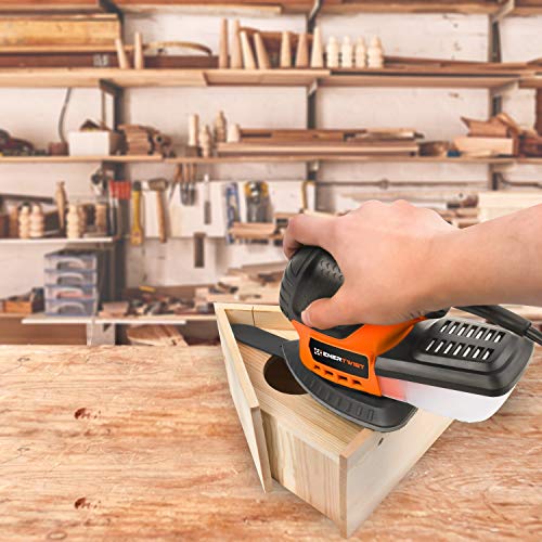 Enertwist Detail Sander, 13000OPM Lightweight Small Sander with Dust