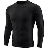 VanKee Men's Long Sleeve Compression Shirts Athletic Sport Undershirts Tight Base Layer Tops Rash Guard Cool Dry Fit Workout