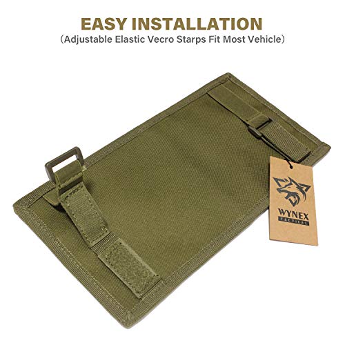 WYNEX Molle Visor Panel Organizer, Tactical Car Sun Visor Cover Molle