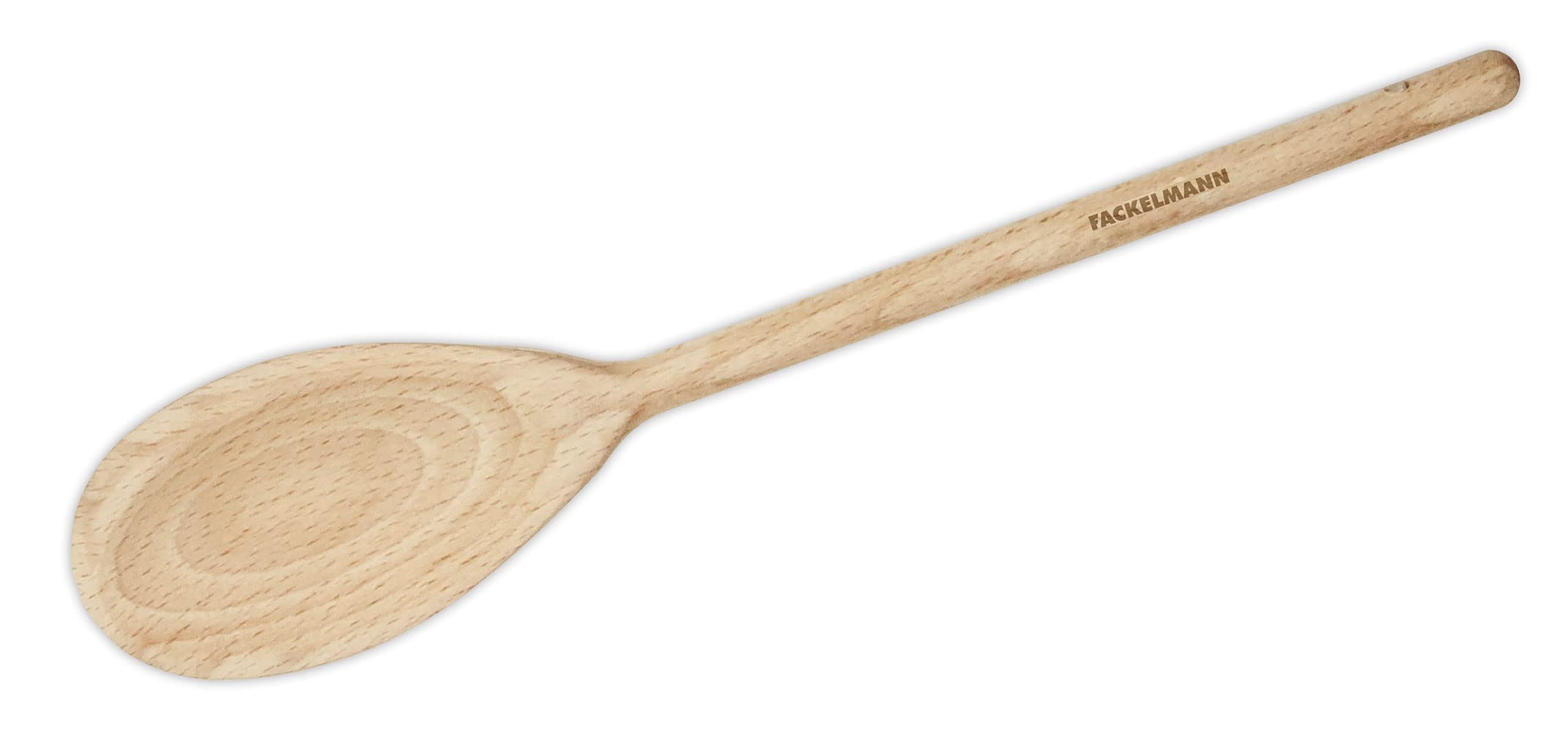 Fackelmann 30350 Kitchen Spoon for Stirring, Mixing or Testing in Natural Beech Wood 25x4.5 cm, 1ud
