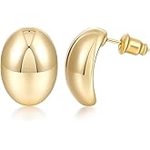 SHINYSO 14K Gold Plated Teardrop Hoop Earrings for Women Chunky Trendy Cubic Zirconia 925 Sterling Silver Post Hypoallergenic Earring