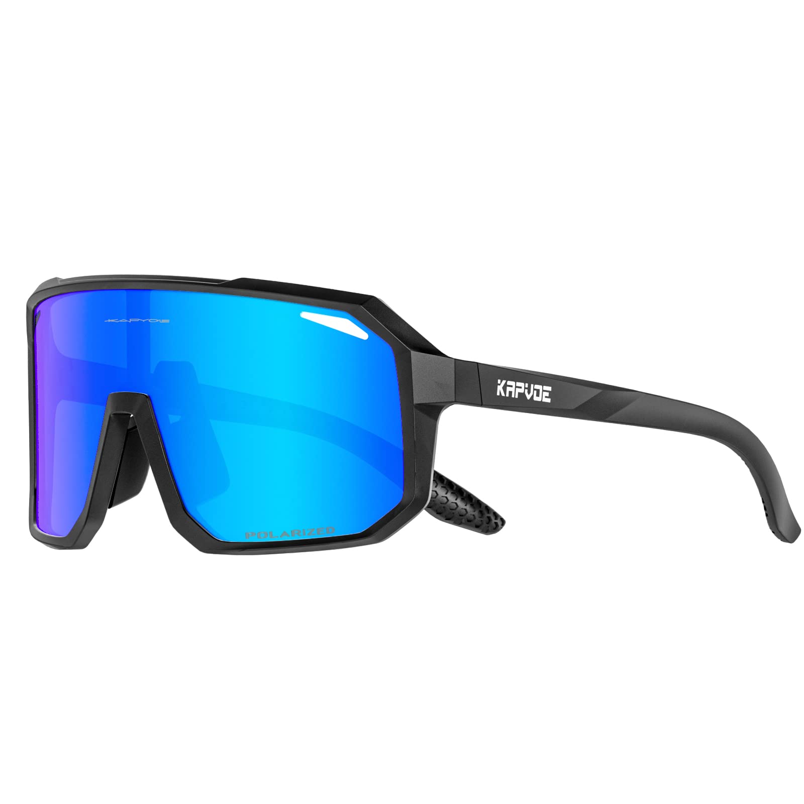 KAPVOE Polarized Cycling Glasses Sports Sunglasses UV400 Protection Running Baseball Fishing Driving Glasses for Men Women Blue