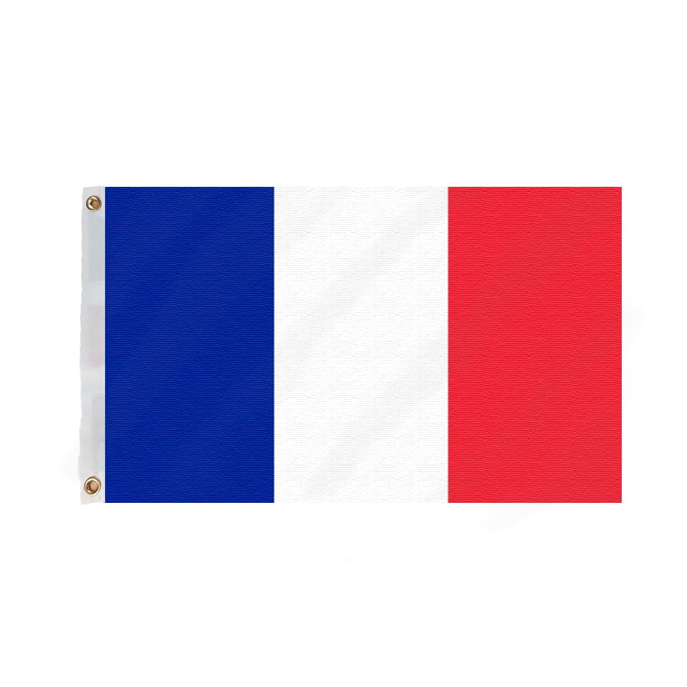 Flagmax French Flag 5ft x 3ft - Durable France Flag with Eyelets - Premium Flag of France for Indoor and Outdoor Use - 150cm x 90cm High-Quality Polyester Banner
