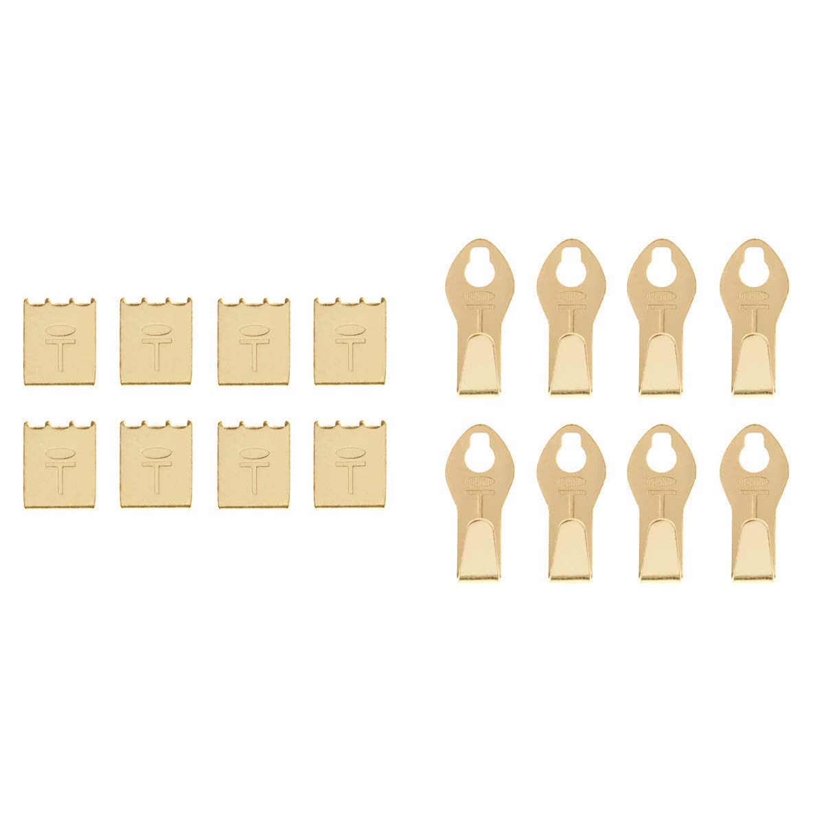 Takker Picture Hooks x 8 and Canvas Print Hangers x 8 - Compatible with Takker Hanging Tool - For Prints, Clocks, Cards, Decorations, Utensils and Tools