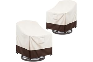 Sobana Patio Chair Covers Waterproof Swivel Outdoor Chair Cover, 33W x 35D x 36H Inches Patio Furniture Covers 2 Pack (Beige)