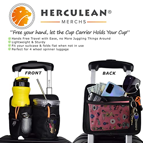 Herculean Luggage Cup Holder Universal Fit Drink Holder for Most