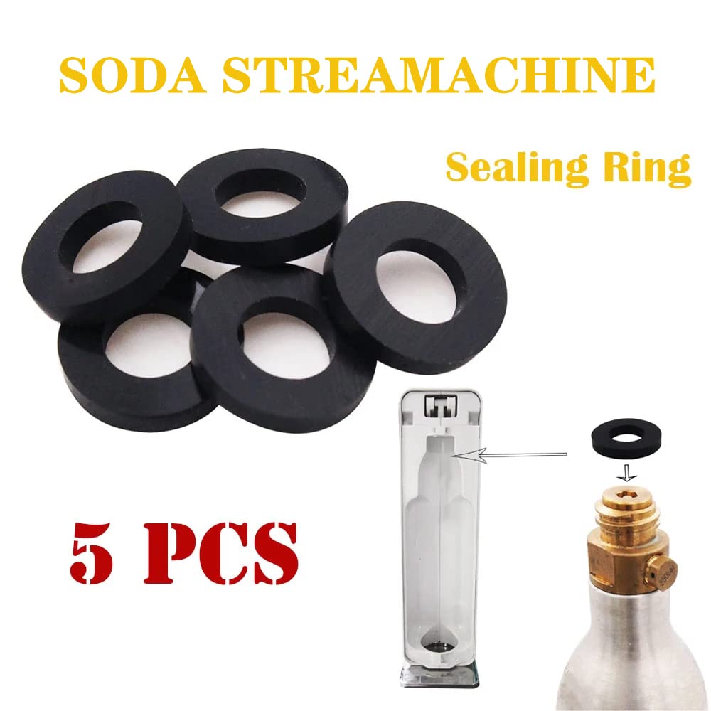Soda Machine Co2 Cylinder Exchange Carbonator Gaskets, O rings, Washer Suitable for Sealing Gaskets of Soda Machine 5pcs